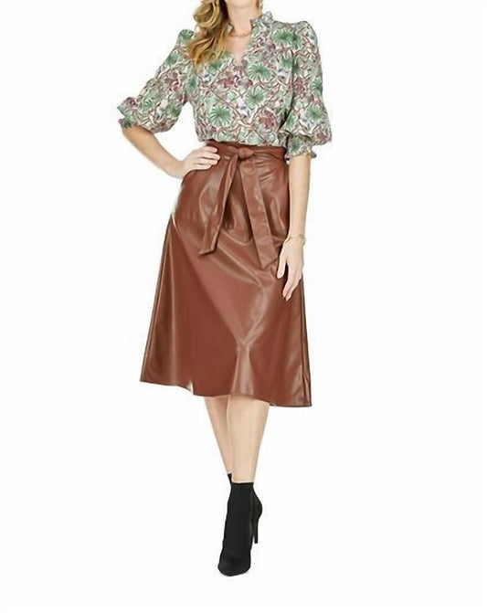 Jade - Julie Faux Leather Skirt