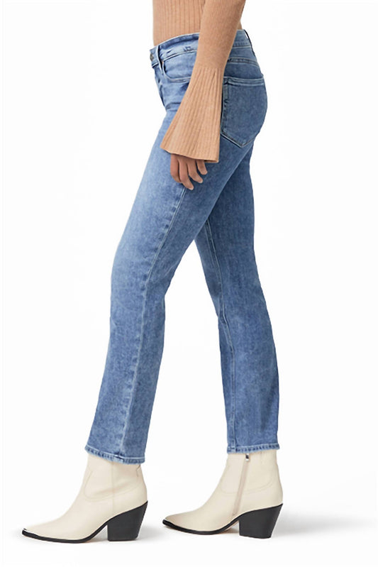 Paige - Amber Mid Rise Straight Leg Jean