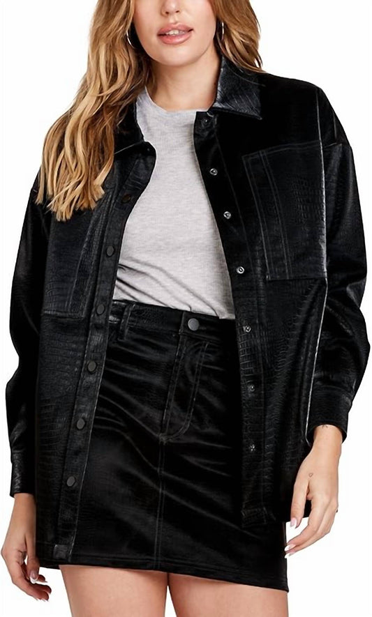 Dear John Denim - Yara Faux Leather Shirt Jacket