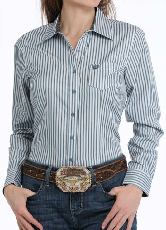 Cinch - Women's Tencel Stripe Button Down Western Shirt