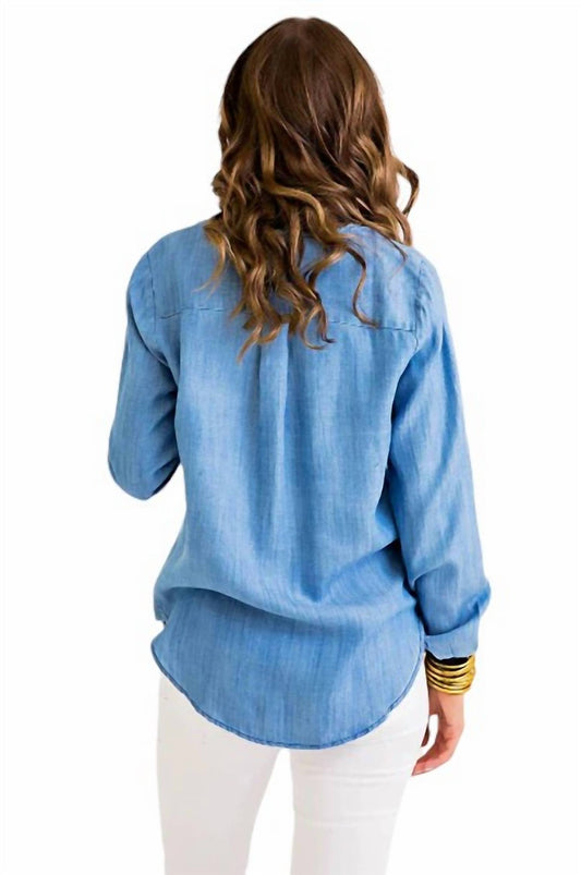 Karlie - TENCEL BUTTON FRONT TOP