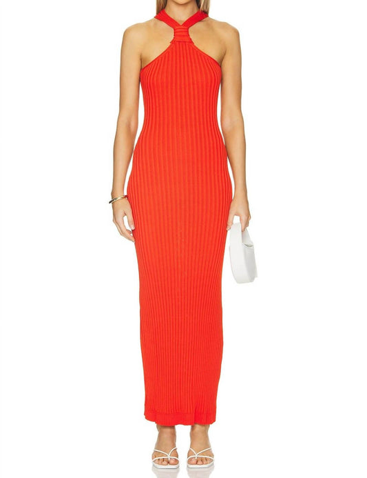 Line And Dot - Lucky Halter Knit Maxi Dress