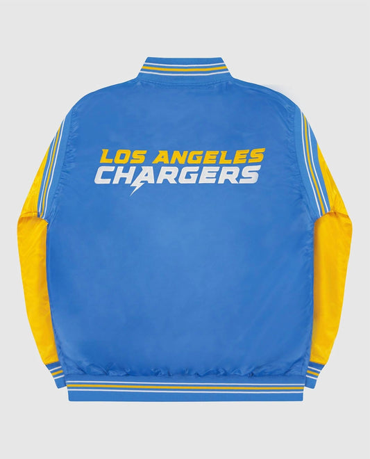 Starter - Men's Angeles Chargers Varsity Satin Full-snap Jacket