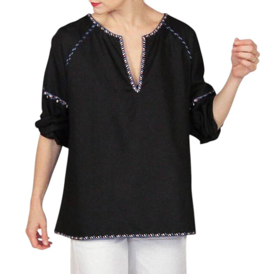 Hatch - Maternity The Embroidered Peasant Top