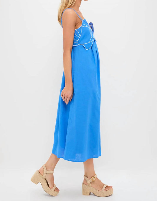 English Factory - Iris Flower Appliqué Maxi Dress