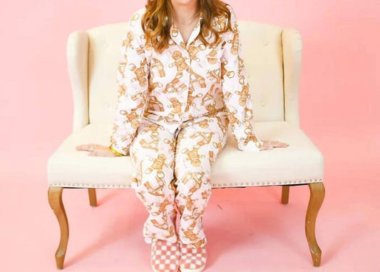 8 Oak Lane - gingerbread house flannel pj set