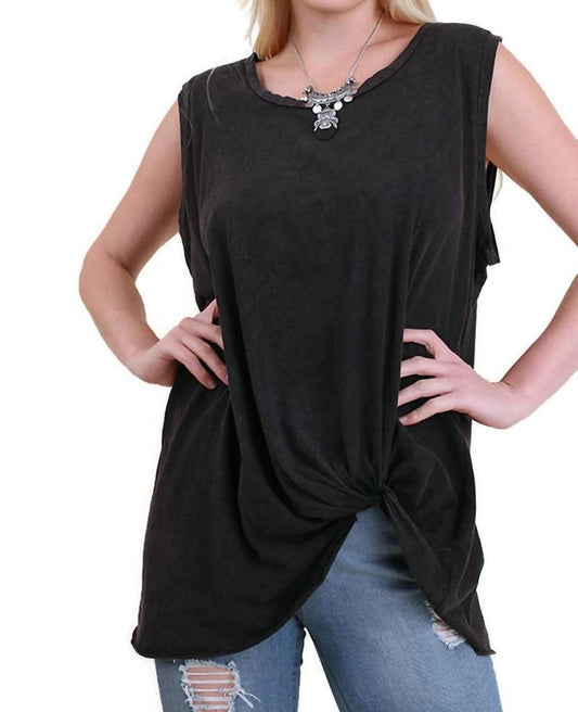 Umgee - Mineral Washed Twisted Knot Top