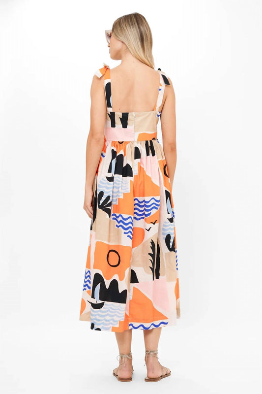 Oliphant - Tie Strap Pocket Midi Dress