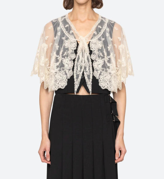 Sea - Elisa Tropical Wool Capelet Vest