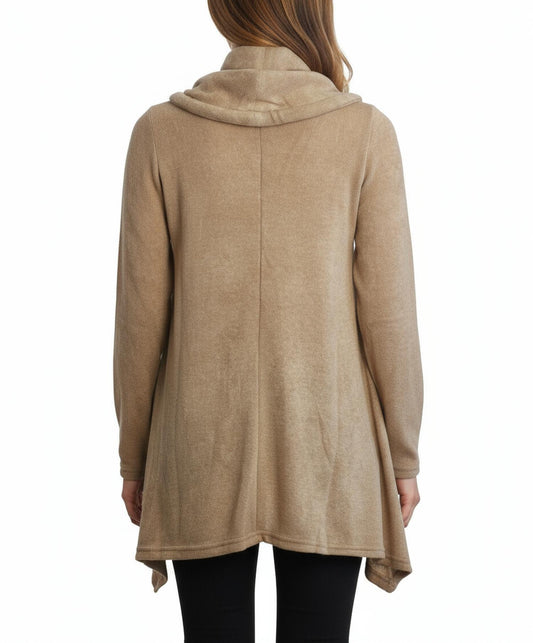 Ryu - Lace Ruffled Cowl Neck Sweater