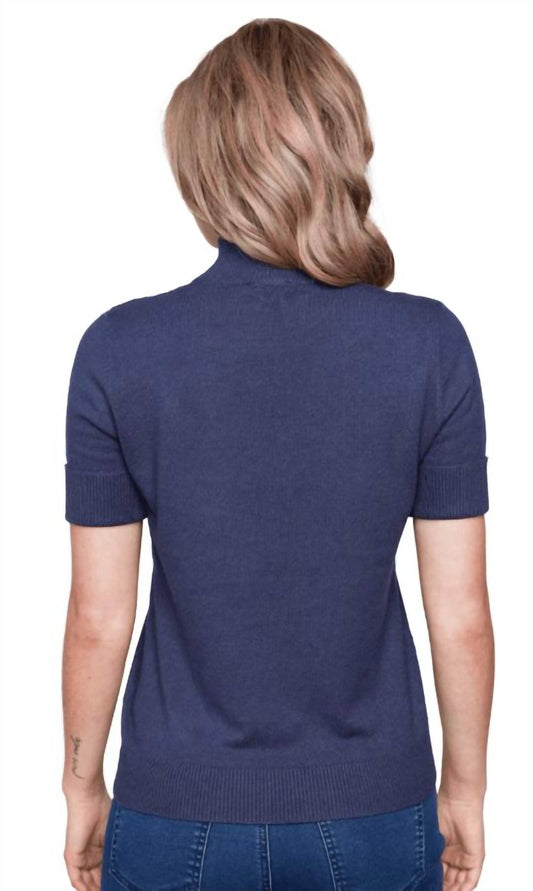 Charlie B - Short Sleeve Mock Neck Basic Top