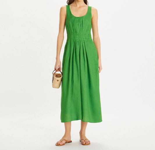 Tory Burch - Pleated Linen Midi Dress
