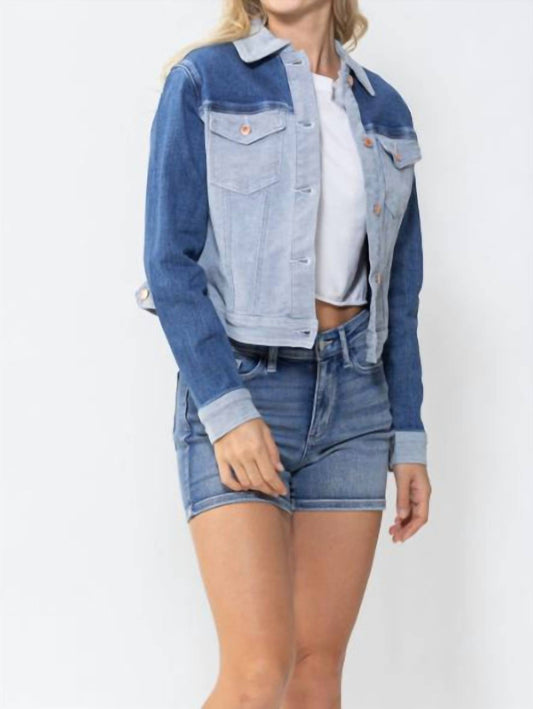 Judy Blue - Color Block Denim Jacket
