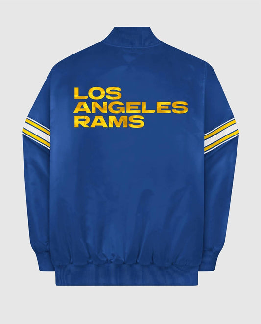 Starter - Men's Los Angeles Rams Satin Full Snap Jacket