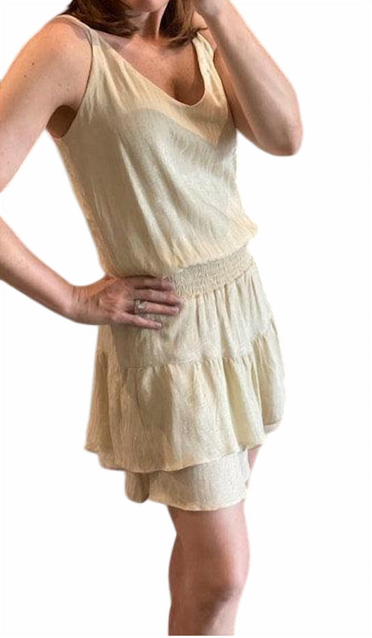 Krisa - Jacquard Ruffle Skirt Dress