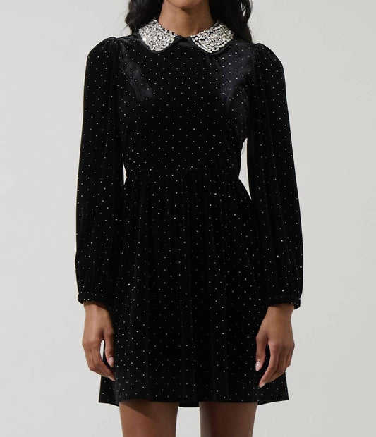Sugarlips - Esteller Velvet Polka Dot Mini Dress
