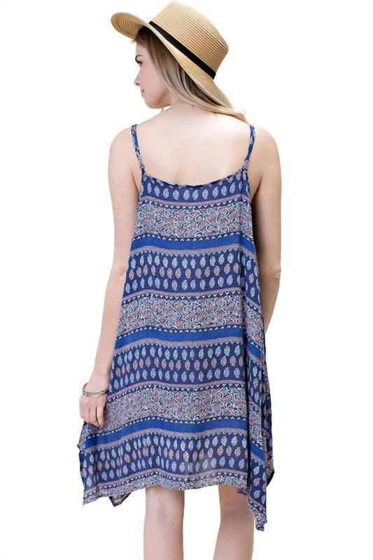 Kori - Asymmetrical Aztec Tank Dress