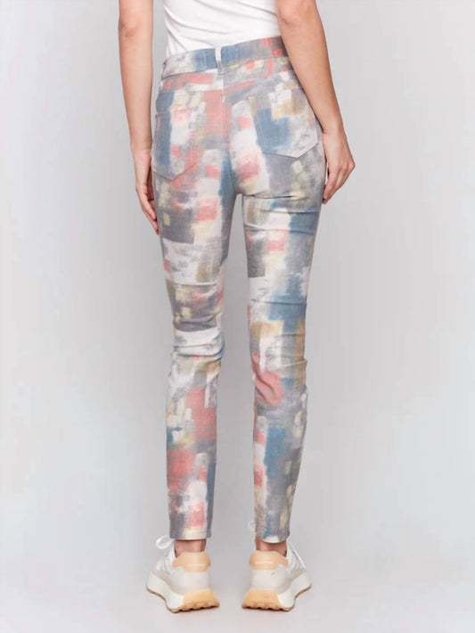 Charlie B - Printed Twill Skinny Pants
