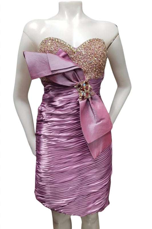 Terani Couture - Sequined Satin Dress