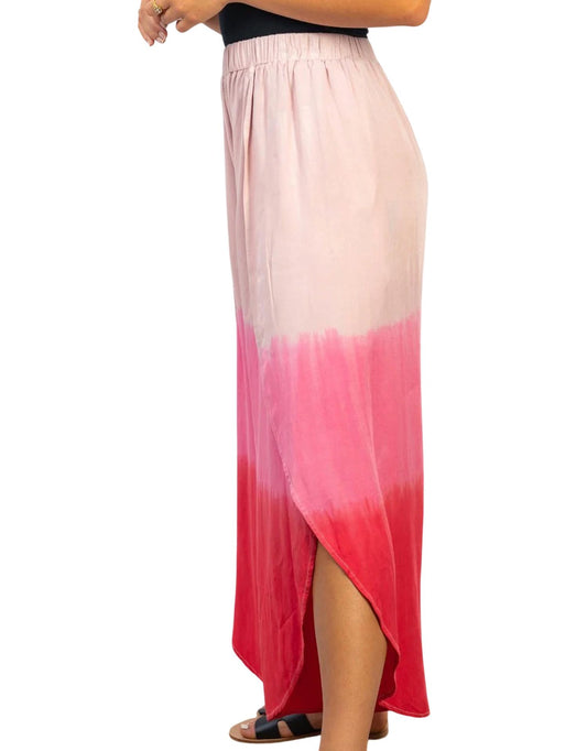 White Birch - Wide Leg Side Slit Ombre Pants