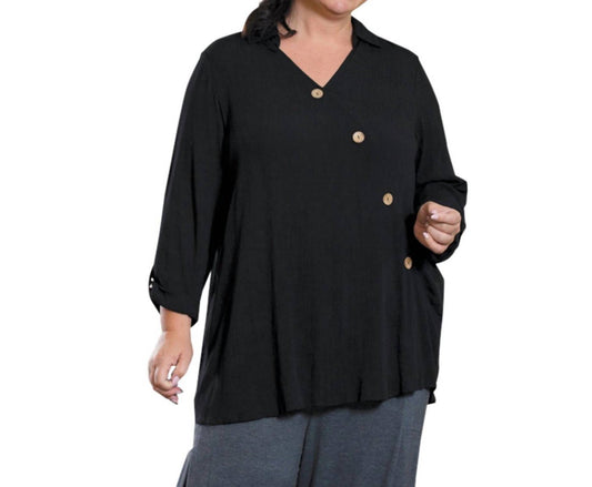 On The Plus Side - Madison 3/4 Sleeve Blouse - Plus