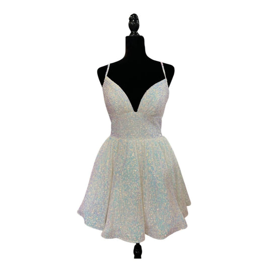 Sherri Hill - Women's V Neck A Line Mini Dress