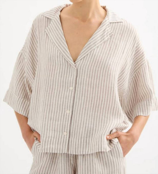 Nude Lucy - Lounge Stripe Linen Shirt