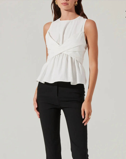 Astr - Isela Twist Overlay Cotton Top