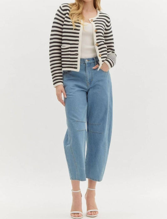 Entro - Striped Cardigan