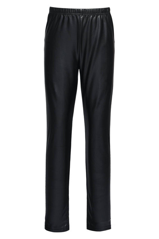 Hannah Banana - Girls' Faux Leather Pull On Legging