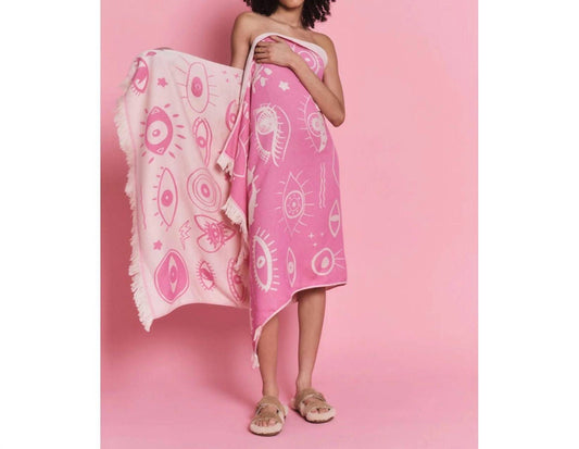 Sun Of A Beach - Electric Eyes Feather Beach Towel