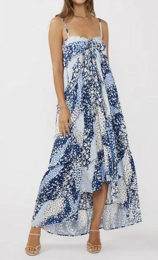 Lovestitch - Floral Tiered Spaghetti Strap Maxi Dress
