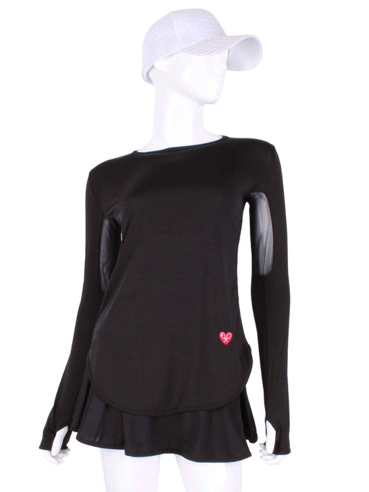 Love Love Tennis - Women's Long Sleeve Crew Tennis Tee