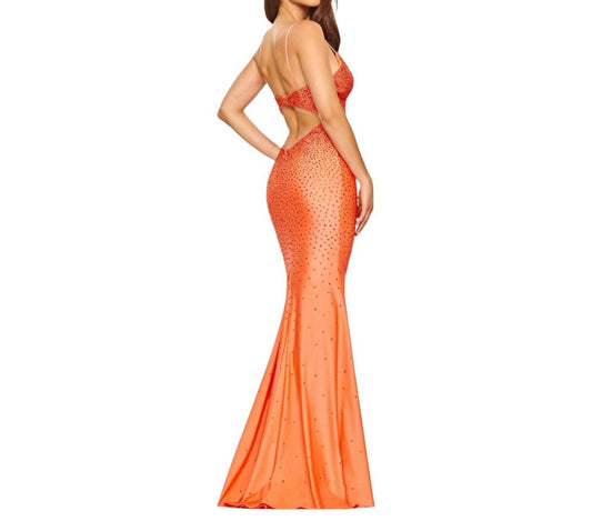 Faviana - V-Neck With Rhinestone Prom Dress
