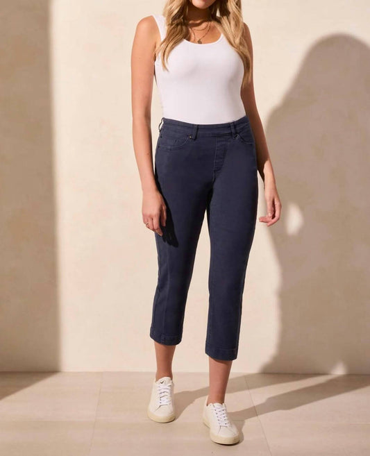 Tribal - Stretch Cotton Pull-on Straight Leg Capris