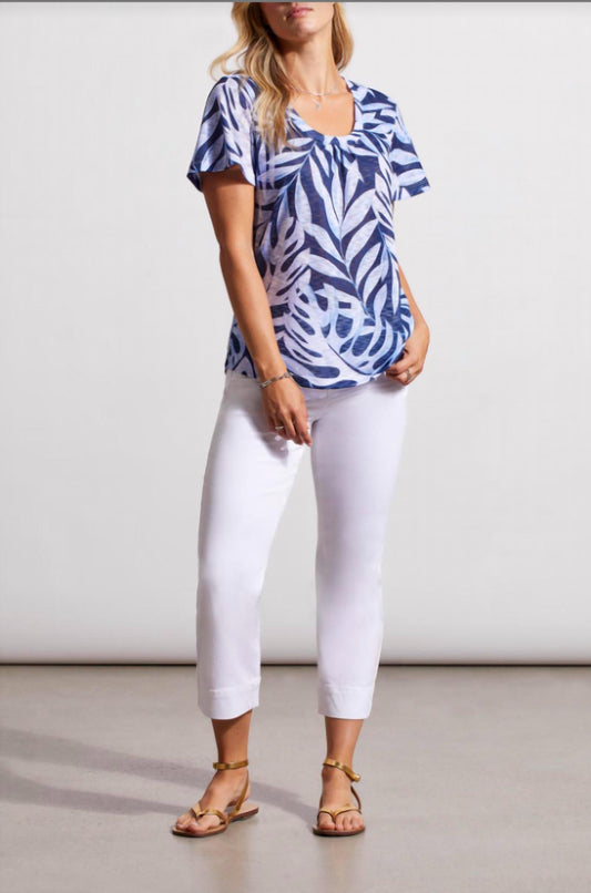 Tribal - Flutter Sleeve U-neck Top