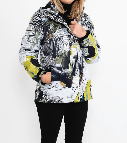 Safari Escape Soft Shell Laminated Abstract Art Coat