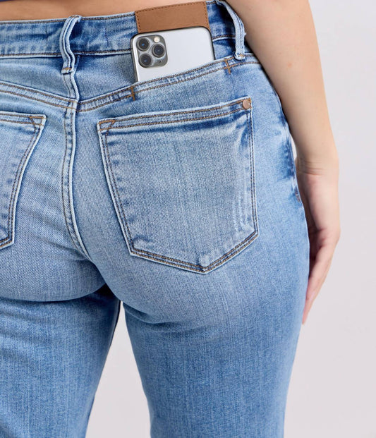 Judy Blue - Midrise Vintage Wash Slim Fit Pant