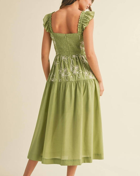 &Merci - Floral Embroidered Midi Dress