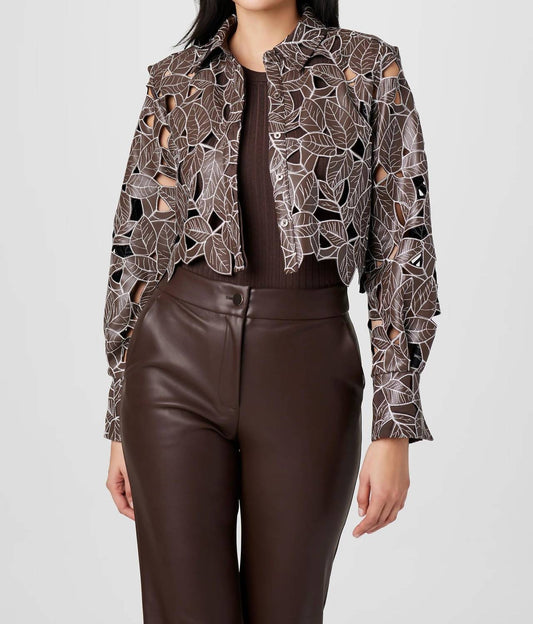 Toccin - Beatrix Lace Vegan Leather Top