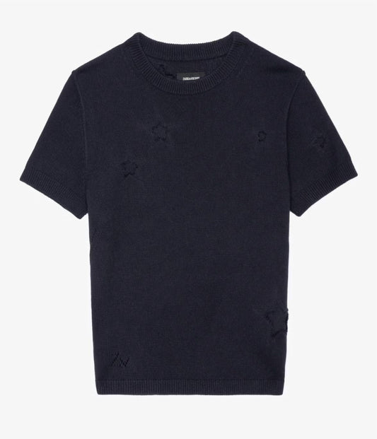 Zadig & Voltaire - Women's Stars Intarsia Cashmere Blend Short Sleeve Sweater