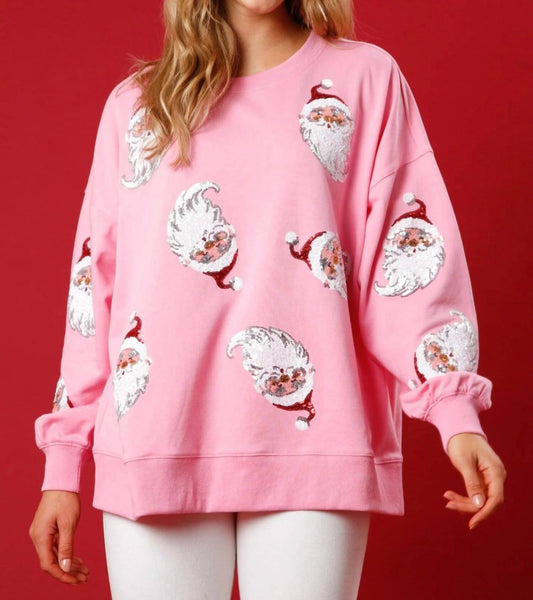 Fantastic Fawn - Santa Sequin Pull Over