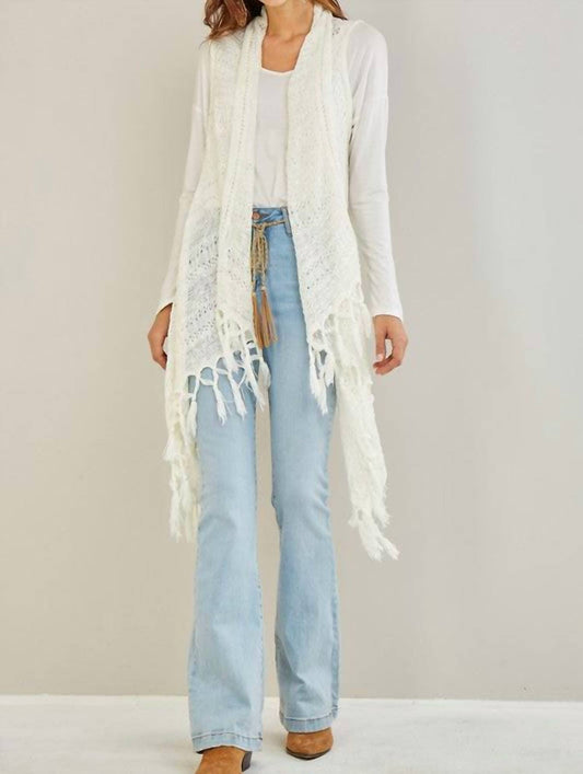 Entro - Crochet Fringed Light Cardigan