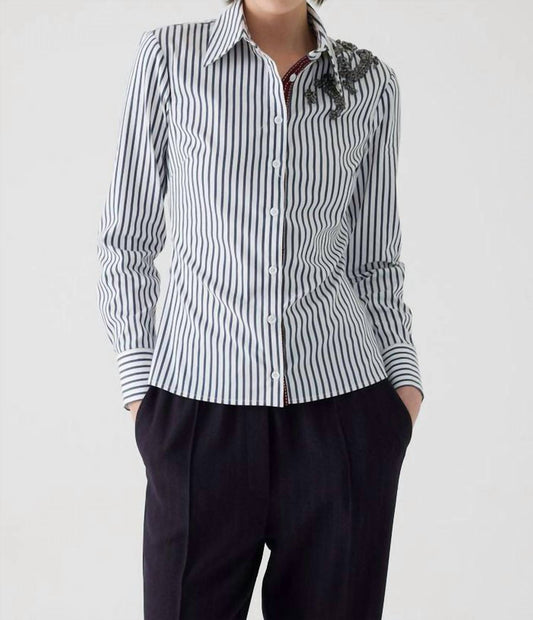 Exquise - Slim Fit Striped Shirt