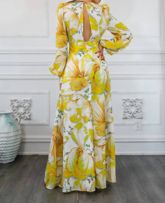 Surelymine - Stunning Ruffle Floral Maxi Dress