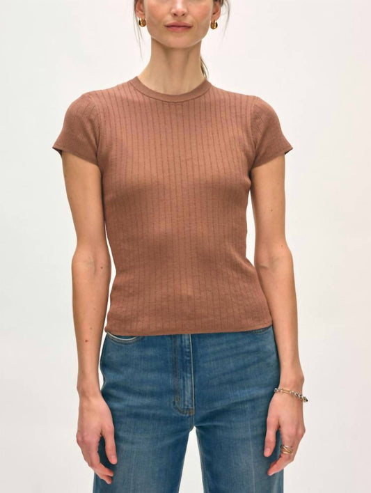 White + Warren - Paperfine Short Sleeve Pointelle Tee