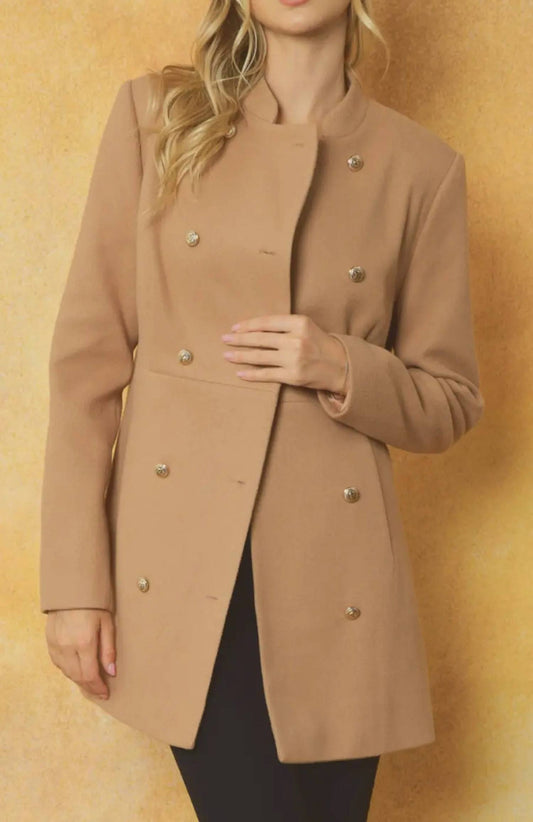 Entro - Double Breasted Button Coat