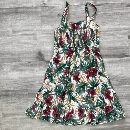 Kori - Women's Tropical Printed Ruffle Wrap Mini Dress