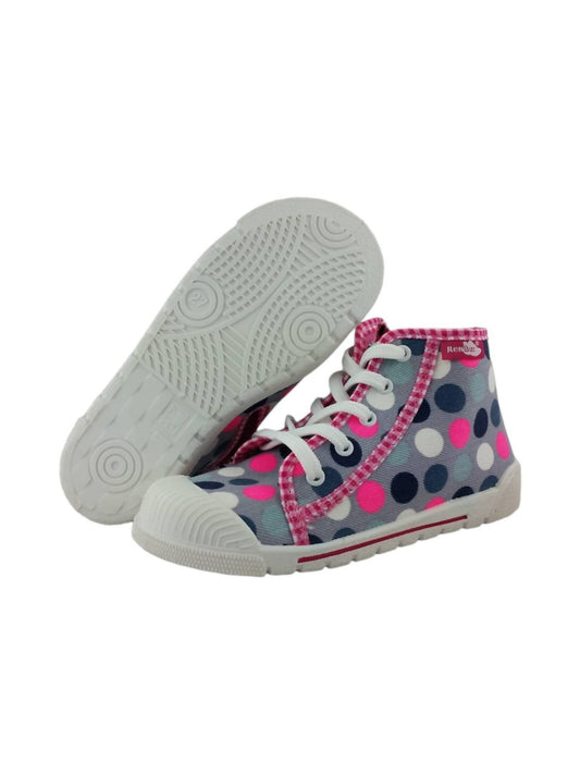 Renbut Shoes - Girl's Cap-toe Hi-top Canvas Zipper Sneaker