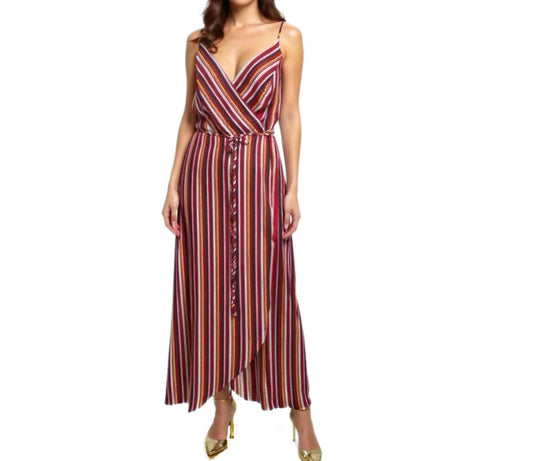 Aqua - Resort Sleeveless Wrap V-neck Maxi Dress